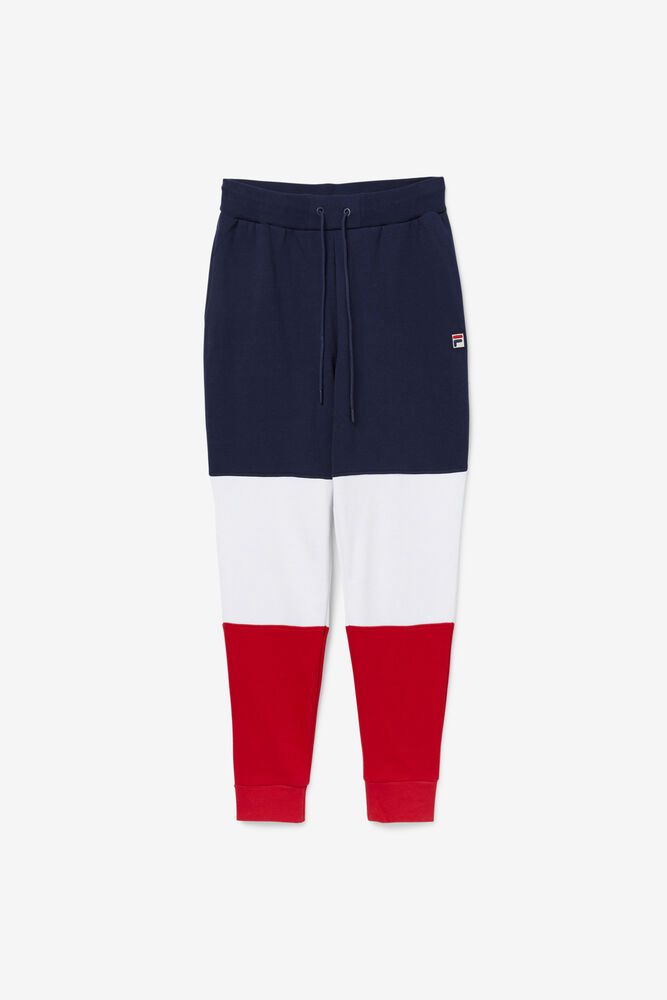 Fila Pants France Mens Navy/White/Red - India NHQ-406723